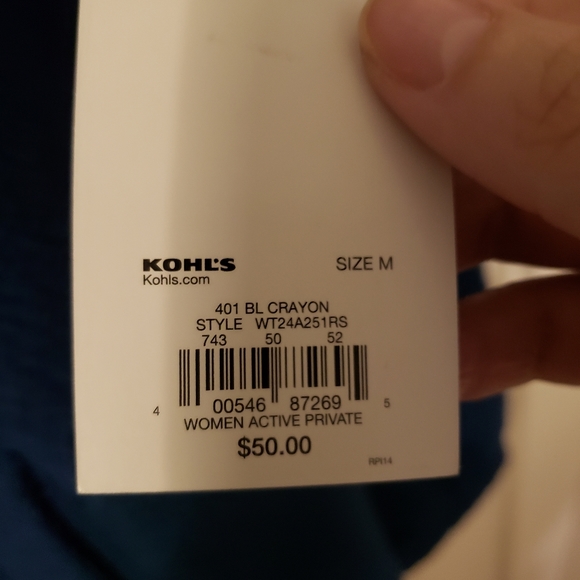 Women's Tek Gear Blue Fleece with Collar - Picture 3 of 11